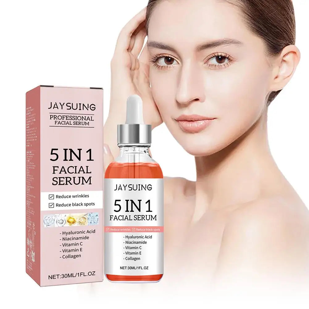 5-in-1 Vitamin C & Hyaluronic Acid Face Serum | Anti-Aging & Brightening Skin Care