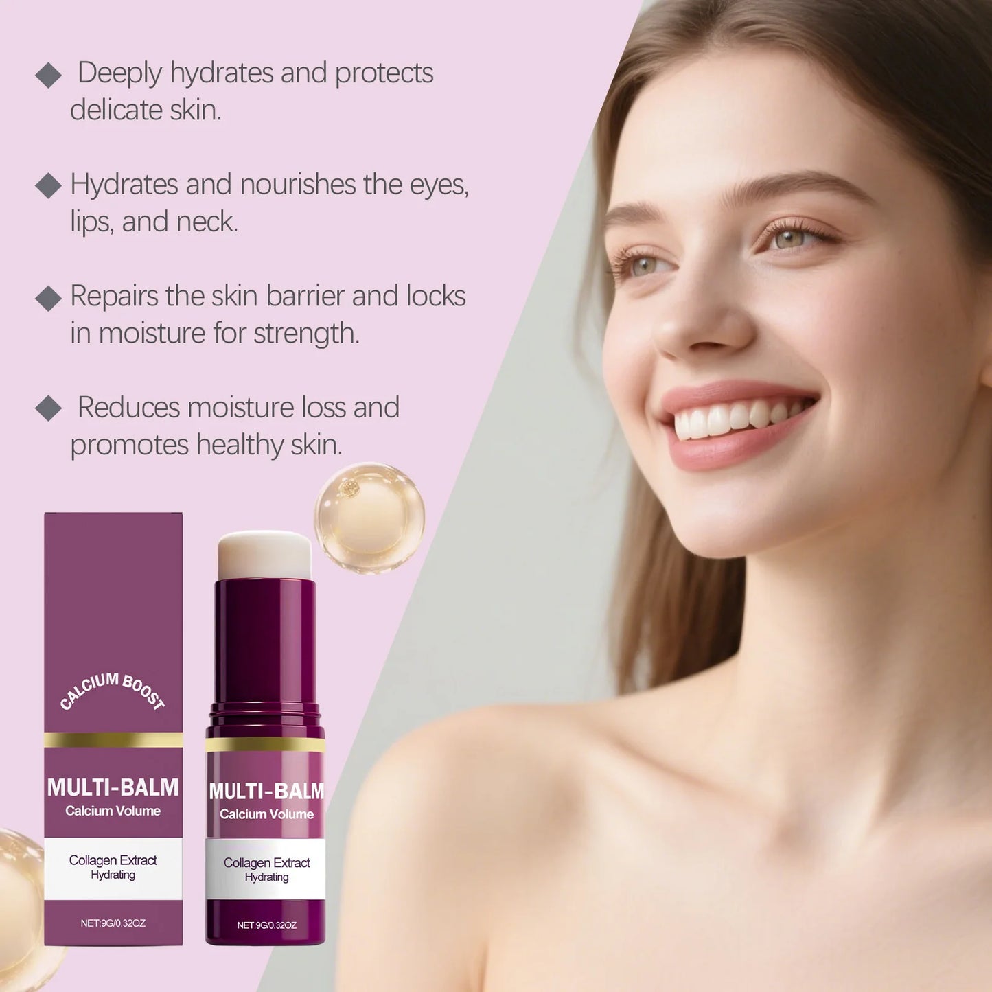 Anti-Aging Calcium Multi Balm Stick | Hydrating & Firming Face Moisturizer