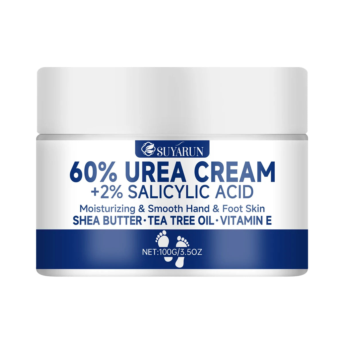 SUYARUN 60% Urea Foot Cream | Intensive Moisturizer for Cracked Heels & Dry Skin