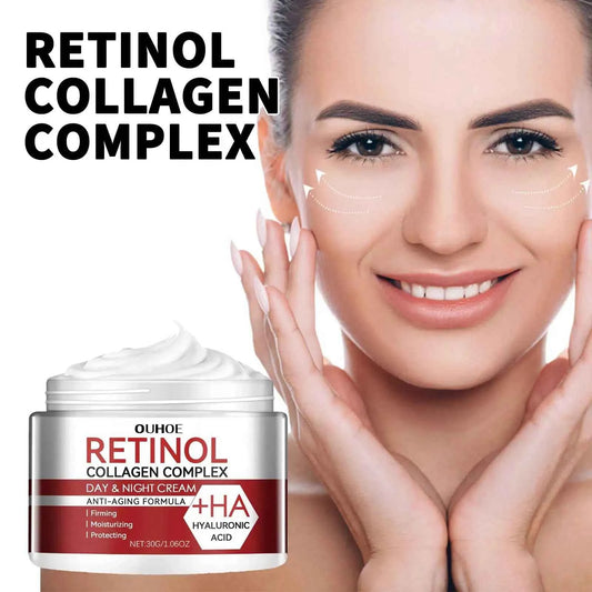 Retinol Collagen Face cream Complex Day Night Cream Hyaluronic acid Reduce fine lines dark circles moisturize firm pores
