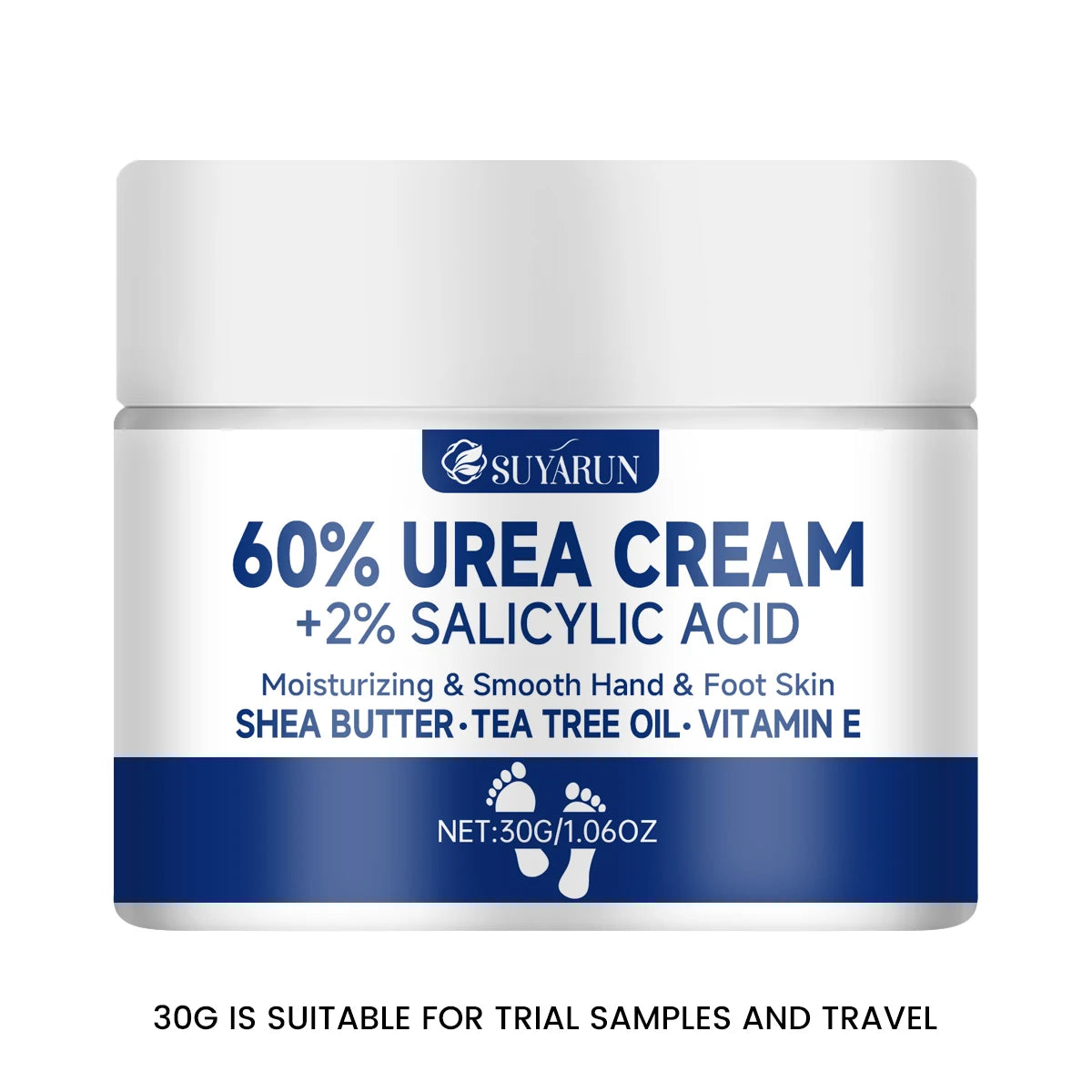 SUYARUN 60% Urea Foot Cream | Intensive Moisturizer for Cracked Heels & Dry Skin