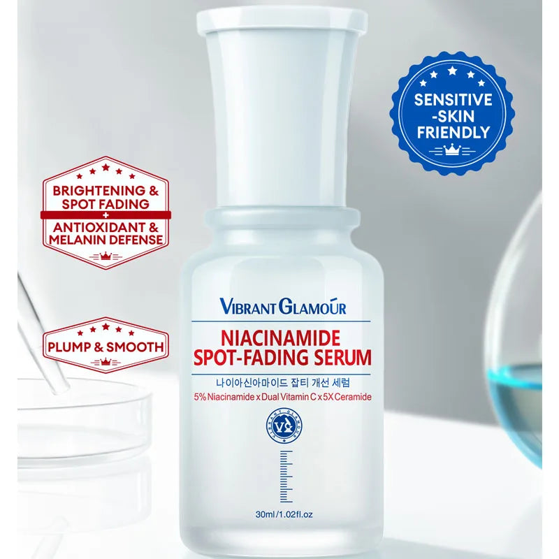 VIBRANT GLAMOUR Niacinamide Essence, Newly Upgraded Korean Formula High-Efficiency Skincare Reduces Spots Brightens Skin Tone