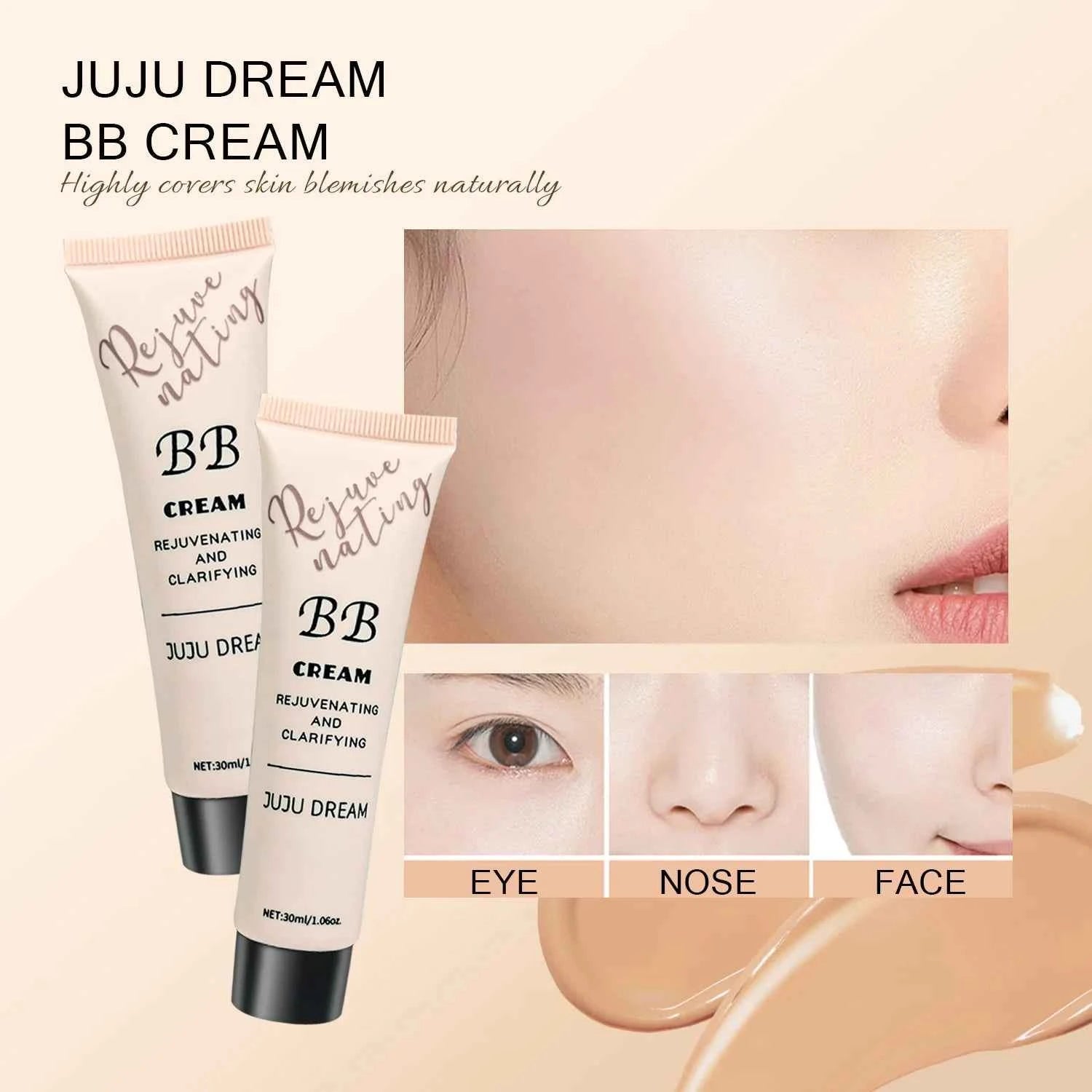 BB cream, isolation cream, liquid foundation, moisturizing, oil control, long-lasting makeup, milk, dry skin, and no powder