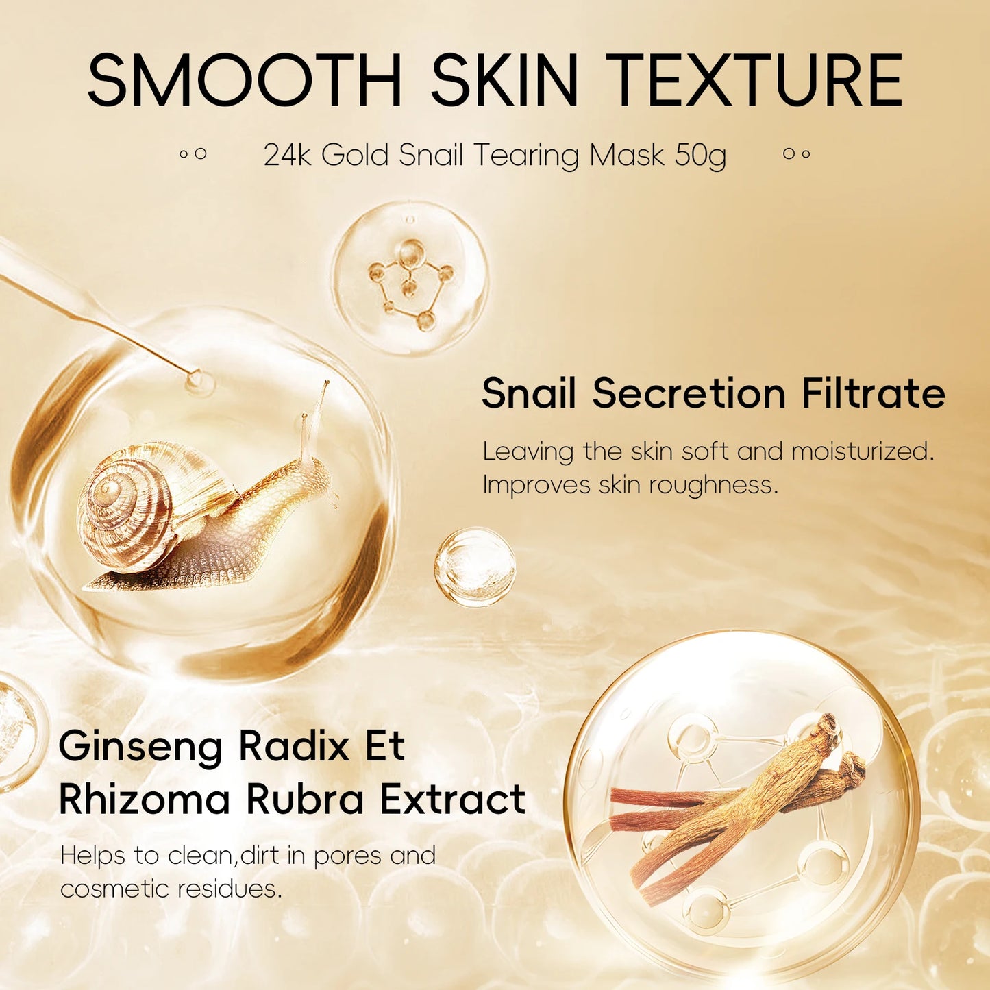 LAIKOU 24K Gold Snail Peel-Off Mask (3-Pack) | Blackhead Removal & Pore Tightening